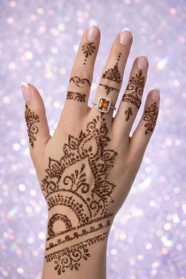 Gala glitter henna