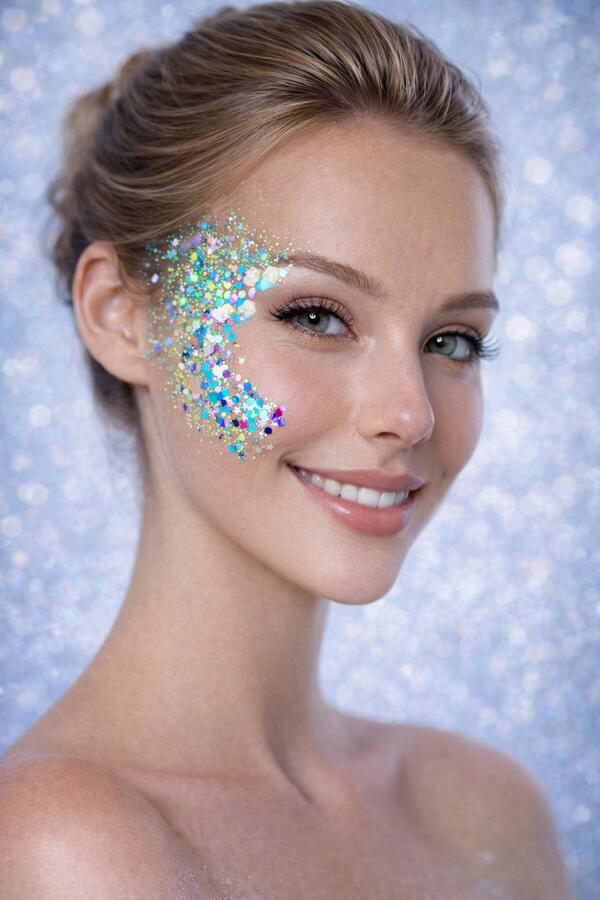 Wedding guest glitter art