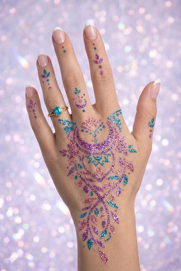 Glitter henna for galas