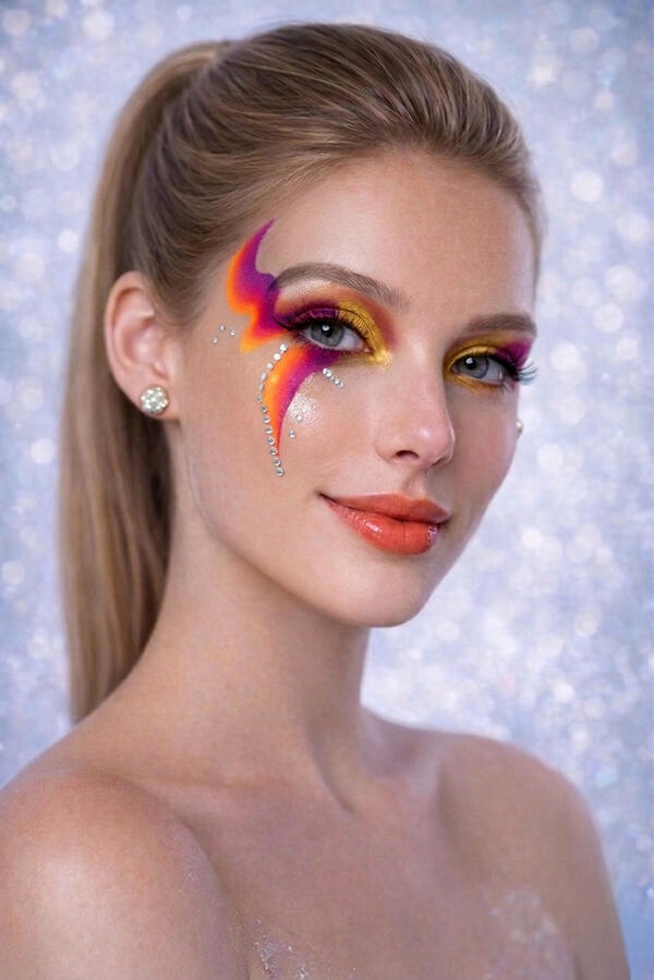Brand launch face art